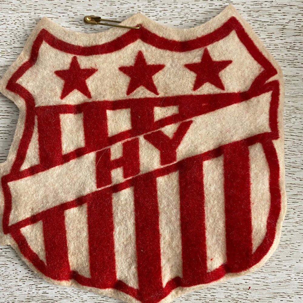 Vintage Sweater Varsity Name Patch The Felt Crafters “ HY“ 1940s-50s